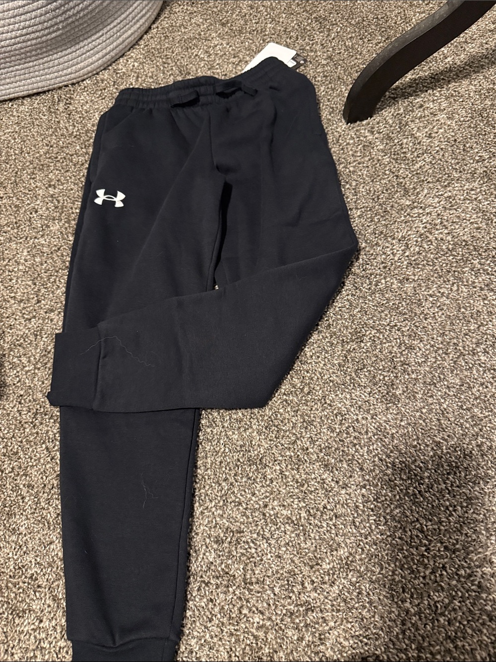 Under Armour Kids Black Athletic Joggers with Logo